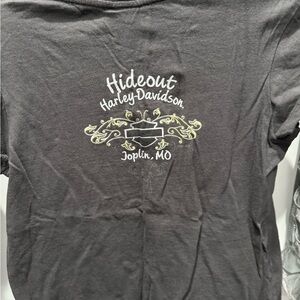 Harley-Davidson Black Tee with Gold Accents